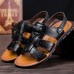 Summer Beach Sandals Slippers Men Comfy Sole Genuine Leather Sandals Summer Beach Sandals Slippers Men Comfy Sole Genuine Leather Sandals