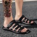 Men Breathable Leather Roman Sandals Two Way Wear Shoes Men Breathable Leather Roman Sandals Two Way Wear Shoes
