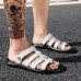Men Breathable Leather Roman Sandals Two Way Wear Shoes Men Breathable Leather Roman Sandals Two Way Wear Shoes
