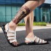 Men Breathable Leather Roman Sandals Two Way Wear Shoes Men Breathable Leather Roman Sandals Two Way Wear Shoes