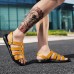 Men Breathable Leather Roman Sandals Two Way Wear Shoes Men Breathable Leather Roman Sandals Two Way Wear Shoes