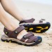 Large Size Men Comfy Genuine Leather Breathable Hook Loop Sandals Shoes Large Size Men Comfy Genuine Leather Breathable Hook Loop Sandals Shoes