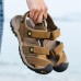 Large Size Men Comfy Genuine Leather Breathable Hook Loop Sandals Shoes Large Size Men Comfy Genuine Leather Breathable Hook Loop Sandals Shoes