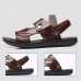 Men Comfy Sole Genuine Leather Sandals Two Way Wear Shoes Beach Shoes Men Comfy Sole Genuine Leather Sandals Two Way Wear Shoes Beach Shoes