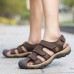 US Size 6.5-11 Men Genuine Leather Outdoor Flat Beach Sandals US Size 6.5-11 Men Genuine Leather Outdoor Flat Beach Sandals