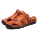 Menico Men Hand Stitching Hollow Out Leather Sandals Menico Men Hand Stitching Hollow Out Leather Sandals