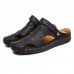 Menico Men Hand Stitching Hollow Out Leather Sandals Menico Men Hand Stitching Hollow Out Leather Sandals