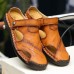 Menico Men Hand Stitching Hollow Out Leather Sandals Menico Men Hand Stitching Hollow Out Leather Sandals
