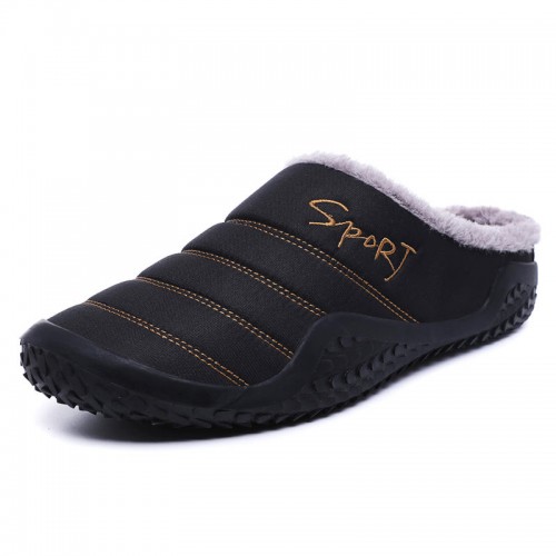Men Daily Soft Home Warm Plush Lining Slippers Men Daily Soft Home Warm Plush Lining Slippers