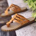 Men Casual PU Leather Clip Toe Slippers Beach Slipeprs Men Casual PU Leather Clip Toe Slippers Beach Slipeprs