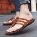 Men Casual PU Leather Clip Toe Slippers Beach Slipeprs Men Casual PU Leather Clip Toe Slippers Beach Slipeprs