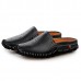 Slipper Shoes Men Hollow Out Casual Sandals In Leather Slipper Shoes Men Hollow Out Casual Sandals In Leather