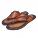Men Soft Casual Genuine Leather Beach Clip Toe Slippers Men Soft Casual Genuine Leather Beach Clip Toe Slippers