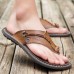 Men Soft Casual Genuine Leather Beach Clip Toe Slippers Men Soft Casual Genuine Leather Beach Clip Toe Slippers