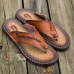 Men Soft Casual Genuine Leather Beach Clip Toe Slippers Men Soft Casual Genuine Leather Beach Clip Toe Slippers