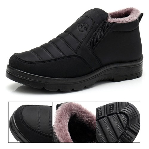 Men Soft Elastic Warm Plush Lining Snow Boots Men Soft Elastic Warm Plush Lining Snow Boots