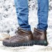 Men Soft Leather Wear Resistance Outsole Fur Lining Outdoor High Top Boots Men Soft Leather Wear Resistance Outsole Fur Lining Outdoor High Top Boots