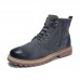 Men Casual Side Zipper Lace Up Ankle Boots Men Casual Side Zipper Lace Up Ankle Boots