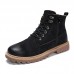 Men Casual Side Zipper Lace Up Ankle Boots Men Casual Side Zipper Lace Up Ankle Boots