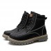 Men Retro Warm Plush Lining Leather Ankle Boots Men Retro Warm Plush Lining Leather Ankle Boots