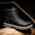 Men Retro Warm Plush Lining Leather Ankle Boots Men Retro Warm Plush Lining Leather Ankle Boots