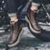 Men Retro Warm Plush Lining Leather Ankle Boots Men Retro Warm Plush Lining Leather Ankle Boots