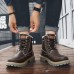 Men Retro Warm Plush Lining Leather Ankle Boots Men Retro Warm Plush Lining Leather Ankle Boots