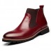 Men Comfortable Genuine Leather Elastic Band Ankle Boots Men Comfortable Genuine Leather Elastic Band Ankle Boots