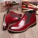 Men Comfortable Genuine Leather Elastic Band Ankle Boots Men Comfortable Genuine Leather Elastic Band Ankle Boots