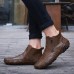 Men Slip Resistance Side Zipper Leather Ankle Boots Men Slip Resistance Side Zipper Leather Ankle Boots