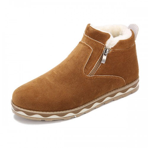 Winter Men Side Zipper Fur Lining Warm Plush Casual Boots Winter Men Side Zipper Fur Lining Warm Plush Casual Boots