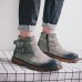 Men Casual Comfy Buckle Side Zipper Genuine Leather Ankle Boots Men Casual Comfy Buckle Side Zipper Genuine Leather Ankle Boots