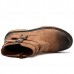 Men Casual Comfy Buckle Side Zipper Genuine Leather Ankle Boots Men Casual Comfy Buckle Side Zipper Genuine Leather Ankle Boots