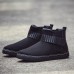 Men Hook Loop Stripe Elastic Band Comfortable Suede Ankle Boots Men Hook Loop Stripe Elastic Band Comfortable Suede Ankle Boots