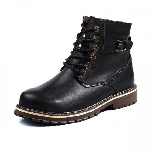US Size 6.5-12 Big Size Men Winter Cotton Boots Lace Up Leather Plush Boots US Size 6.5-12 Big Size Men Winter Cotton Boots Lace Up Leather Plush Boots