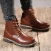 US Size 6.5-12 Big Size Men Winter Cotton Boots Lace Up Leather Plush Boots US Size 6.5-12 Big Size Men Winter Cotton Boots Lace Up Leather Plush Boots