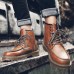 Men Fashion Autumn Lace up Leather Mid-calf Boots Men Fashion Autumn Lace up Leather Mid-calf Boots