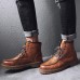 Men Fashion Autumn Lace up Leather Mid-calf Boots Men Fashion Autumn Lace up Leather Mid-calf Boots