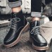 Men Fashion Autumn Lace up Leather Mid-calf Boots Men Fashion Autumn Lace up Leather Mid-calf Boots