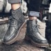 Men Fashion Autumn Lace up Leather Mid-calf Boots Men Fashion Autumn Lace up Leather Mid-calf Boots