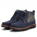 Men Comfortable Hand Stitching Plaid High Top Boots Men Comfortable Hand Stitching Plaid High Top Boots