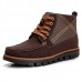 Men Comfortable Hand Stitching Plaid High Top Boots Men Comfortable Hand Stitching Plaid High Top Boots