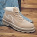 Men Stitching Lace Up Round Toe Ankle Boots Men Stitching Lace Up Round Toe Ankle Boots