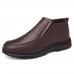 Men Casual Warm Lining Slip-on Ankle Boots Men Casual Warm Lining Slip-on Ankle Boots