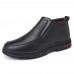 Men Casual Warm Lining Slip-on Ankle Boots Men Casual Warm Lining Slip-on Ankle Boots