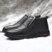 Men Casual Warm Lining Slip-on Ankle Boots Men Casual Warm Lining Slip-on Ankle Boots
