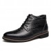 Lace Up Shoes Crocodile Pattern Pointed Toe Leather Short Boots For Men Lace Up Shoes Crocodile Pattern Pointed Toe Leather Short Boots For Men