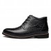 Lace Up Shoes Crocodile Pattern Pointed Toe Leather Short Boots For Men Lace Up Shoes Crocodile Pattern Pointed Toe Leather Short Boots For Men