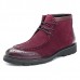 Men Casual Business Suede Genuine Leather Brogue Style Lace Up Boots Men Casual Business Suede Genuine Leather Brogue Style Lace Up Boots