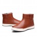 Warm Faux Fur Lining Zipper Round Toe Ankle Short Boots For Men Warm Faux Fur Lining Zipper Round Toe Ankle Short Boots For Men